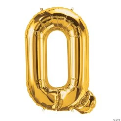Q Gold Letter 34" Mylar Balloon