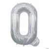 “Q” Silver Letter 34" Mylar Balloon -Party Decorations Sales Shop q silver letter 34 mylar balloon13635397
