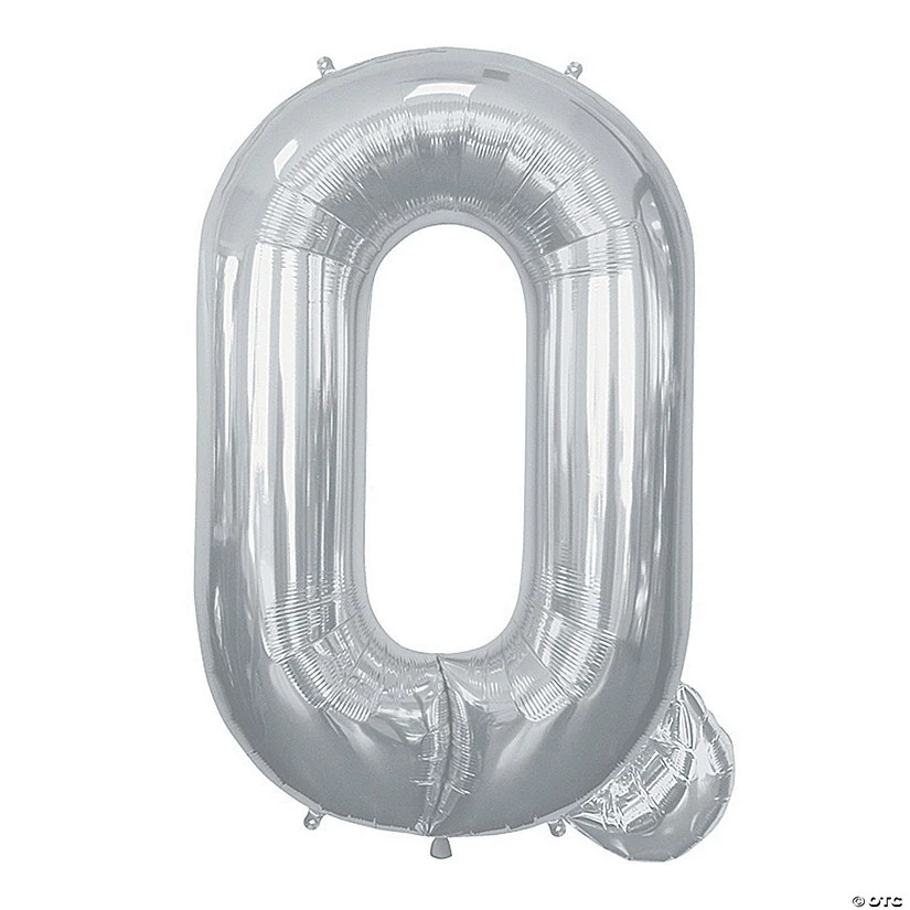 “Q” Silver Letter 34" Mylar Balloon 3 “Q” Silver Letter 34" Mylar Balloon