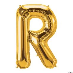 R Gold Letter 34" Mylar Balloon