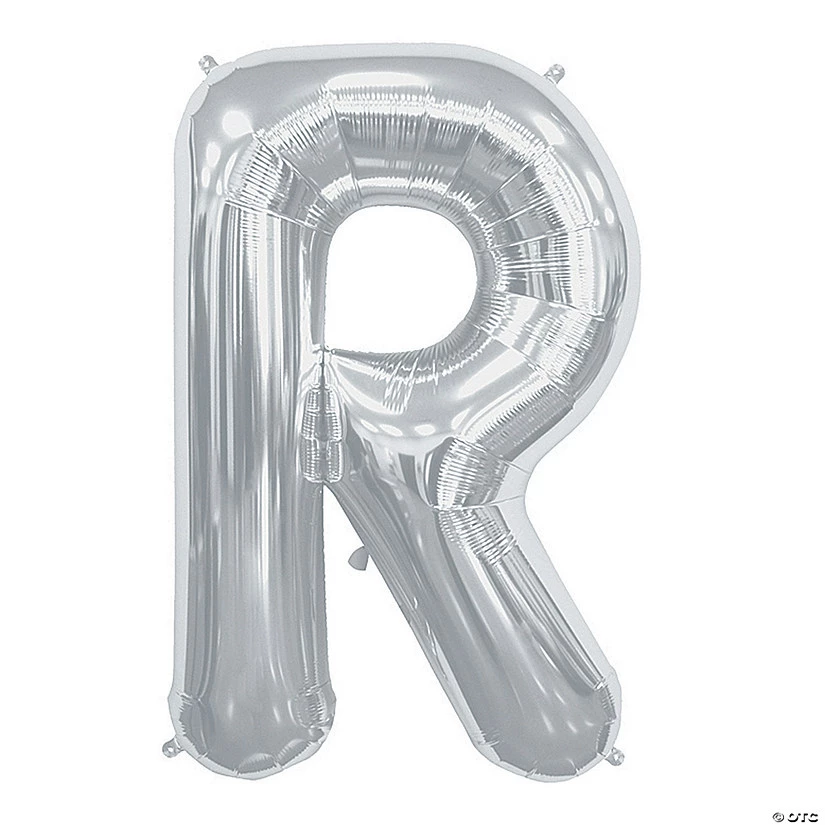 “R” Silver Letter 34" Mylar Balloon 3 “R” Silver Letter 34" Mylar Balloon