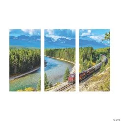 Railroad Train Scene Backdrop - 3 Pc. -Party Decorations Sales Shop railroad train scene backdrop 3 pc 13943412 a01