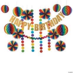 Rainbow Birthday Decorating Kit - 18 Pc.