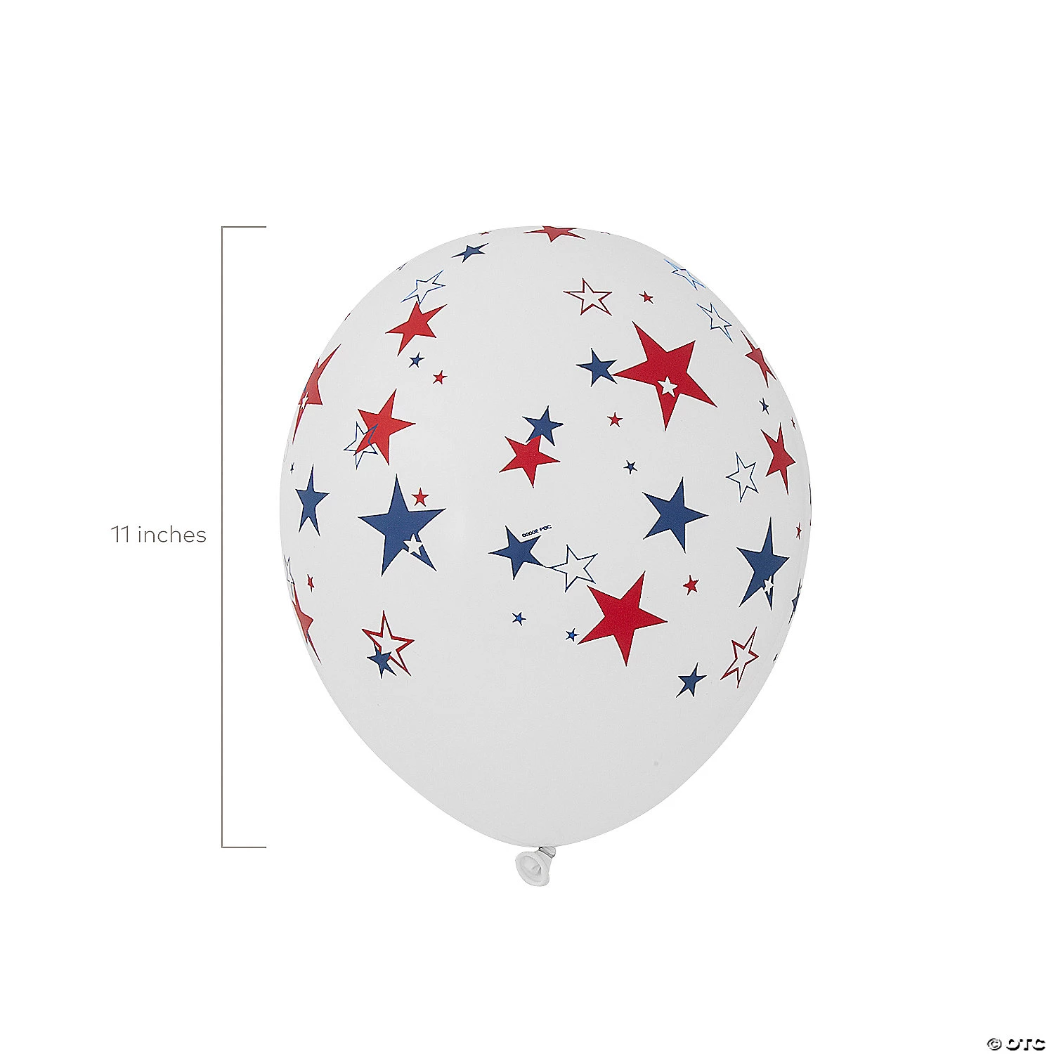 Red & Blue Stars on White 11" Latex Balloons - 50 Pc. 4 Red & Blue Stars on White 11" Latex Balloons - 50 Pc. - Image 2
