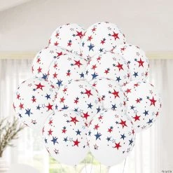 Red & Blue Stars on White 11" Latex Balloons - 50 Pc. 7 Red & Blue Stars on White 11" Latex Balloons - 50 Pc. -Party Decorations Sales Shop red and blue stars on white 11 latex balloons 50 pc 13838742 a02