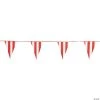 Red & White Plastic Pennant Banner -Party Decorations Sales Shop red and white plastic pennant banner3 3254