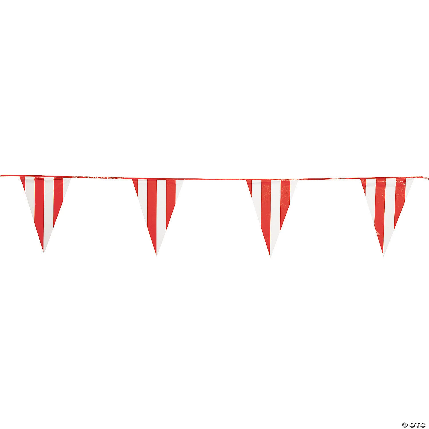 Red & White Plastic Pennant Banner 3 Red & White Plastic Pennant Banner