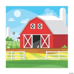 Red Barn Backdrop Banner - 2 Pc.