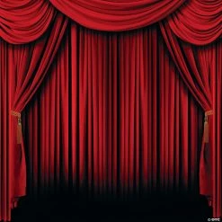 Red Curtain Backdrop - 2 Pc.