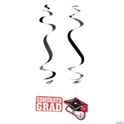 Graduation Hanging Swirl Decorations - 30 Pc.