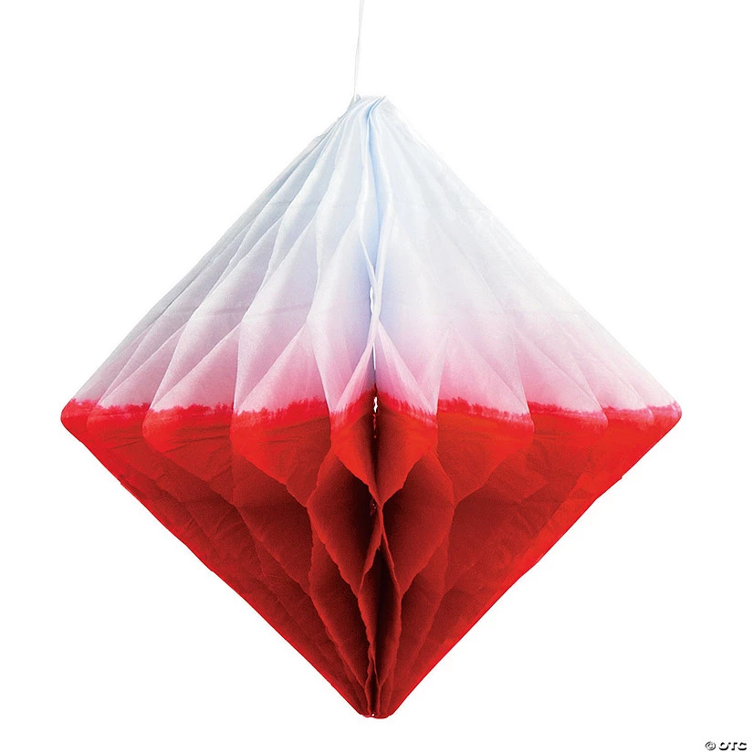 Hanging Diamond Honeycomb Decorations - 6 Pc. 3 Hanging Diamond Honeycomb Decorations - 6 Pc.