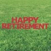 Red Happy Retirement Yard Signs -Party Decorations Sales Shop red happy retirement yard signs13964975