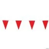 Pennant Banners -Party Decorations Sales Shop red plastic pennant banner3 2725
