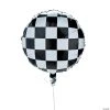 Refillable Checked 18" Mylar Balloons - 3 Pc. -Party Decorations Sales Shop refillable checked 18 mylar balloons 3 pc 13777978