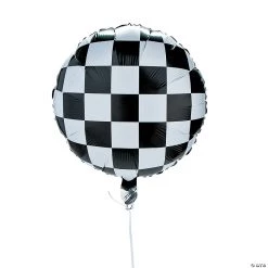 Refillable Checked 18" Mylar Balloons - 3 Pc.