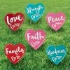 Religious Heart-Shaped Yard Signs – 6 Pc. -Party Decorations Sales Shop religious heart shaped yard signs 6 pc 14097419