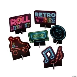 Retro Vibes Centerpieces - 6 Pc.