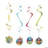 Robot Party Hanging Swirl Decorations - 12 Pc. -Party Decorations Sales Shop robot party hanging swirl decorations 12 pc 13812892