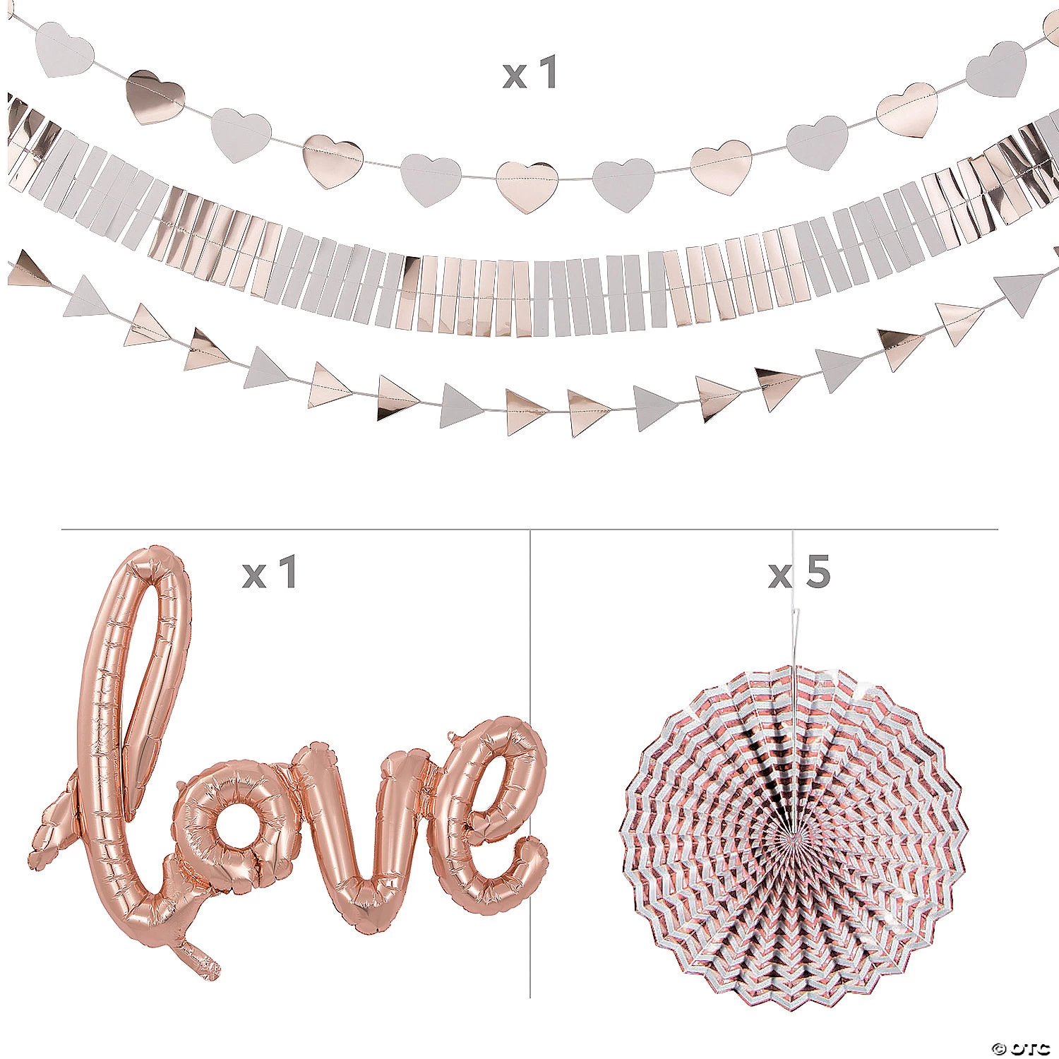 Rose Gold Bridal Shower Decorating Kit - 9 Pc. 4 Rose Gold Bridal Shower Decorating Kit - 9 Pc. - Image 2