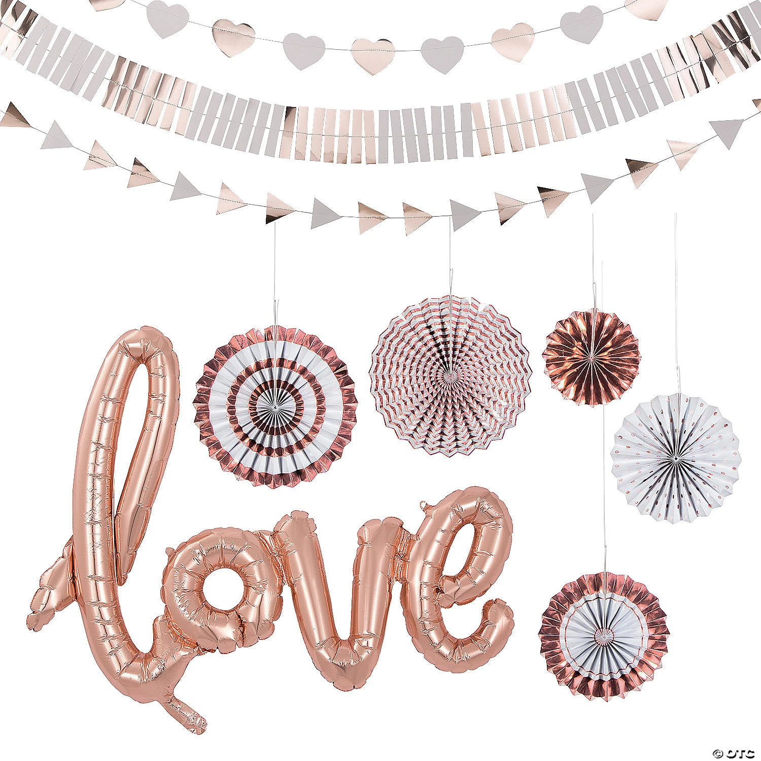 Rose Gold Bridal Shower Decorating Kit - 9 Pc. 3 Rose Gold Bridal Shower Decorating Kit - 9 Pc.