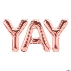 Rose Gold YAY Balloon Kit - 3 Pc.