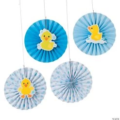 Rubber Ducky Hanging Fans - 12 Pc.