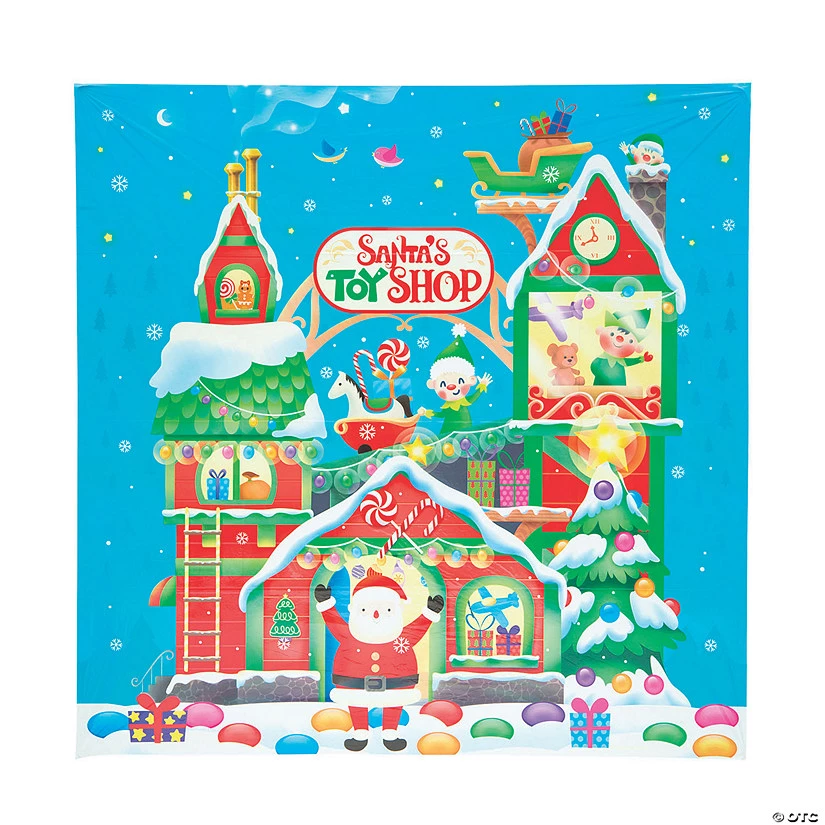 Santa Toy Shop Backdrop 3 Santa Toy Shop Backdrop