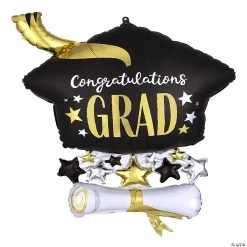 Satin Cap & Diploma 25" Mylar Balloon