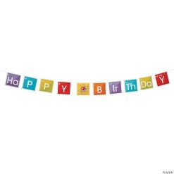 Science Party Birthday Paper Pennant Banner