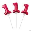 1st Birthday Self-Inflating 6" Mylar Balloons - 6 Pc. -Party Decorations Sales Shop self inflating 1st birthday red 6 mylar balloons 6 pc 70 8870