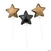 Self-Inflating Black & Gold Star 4" Mylar Balloons - 12 Pc. -Party Decorations Sales Shop self inflating black and gold star 4 mylar balloons 12 pc 13639478