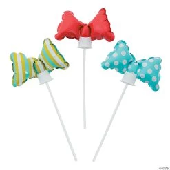 Self-Inflating Little Man Bow Tie 5 1/2" Mylar Balloons - 12 Pc.
