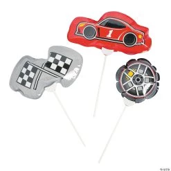 Self-Inflating Race Car Birthday 6" - 9 1/2" Mylar Balloons - 3 Pc.