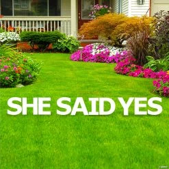 She Said Yes Letters Yard Sign