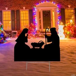 Silhouette Nativity Outdoor Yard Sign