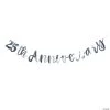 Silver 25th Anniversary Foil Script Banner -Party Decorations Sales Shop silver 25th anniversary foil script banner13931388
