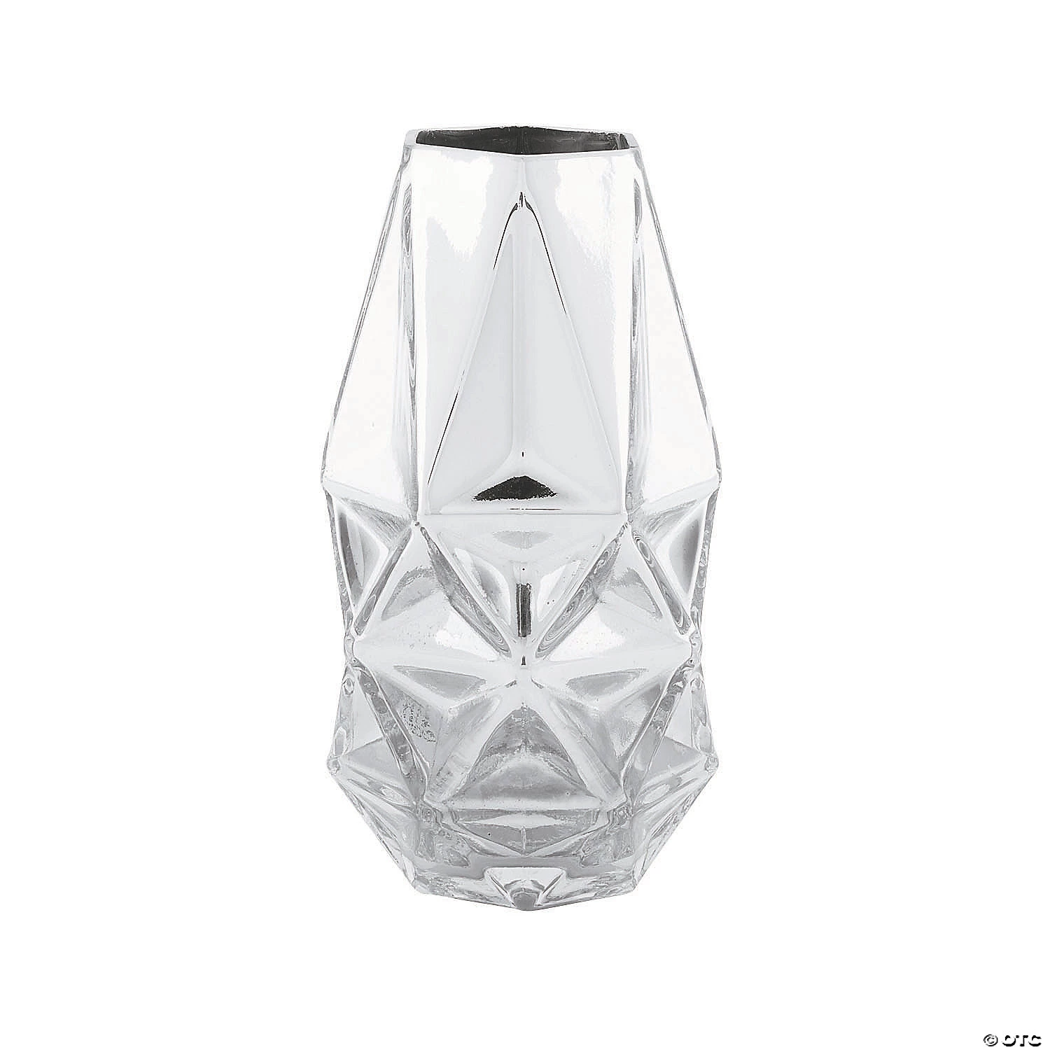 Silver Geometric Vase 3 Silver Geometric Vase