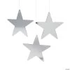 Metallic Stars - 12 Pc. 1 Metallic Stars - 12 Pc. -Party Decorations Sales Shop silver medium metallic stars 12 pc 70 1144a