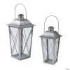 Silver Metal Lanterns - 2 Pc. -Party Decorations Sales Shop silver metal lanterns 2 pc 13631241b