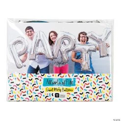 Silver Party 22" Mylar Balloon Banner