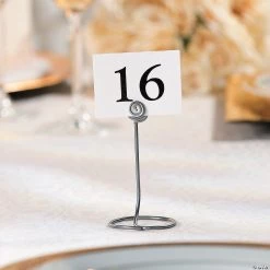 Spiral Place Card Holders - 12 Pc. -Party Decorations Sales Shop silver spiral place card holders 12 pc 13745723 a01