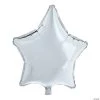 Silver Star-Shaped 20" Mylar Balloons - 12 Pc.