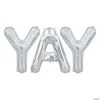 Silver YAY Balloon Kit - 3 Pc. 2 Silver YAY Balloon Kit - 3 Pc. -Party Decorations Sales Shop silver yay balloon kit 3 pc 14096519