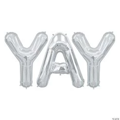 Silver YAY Balloon Kit - 3 Pc.