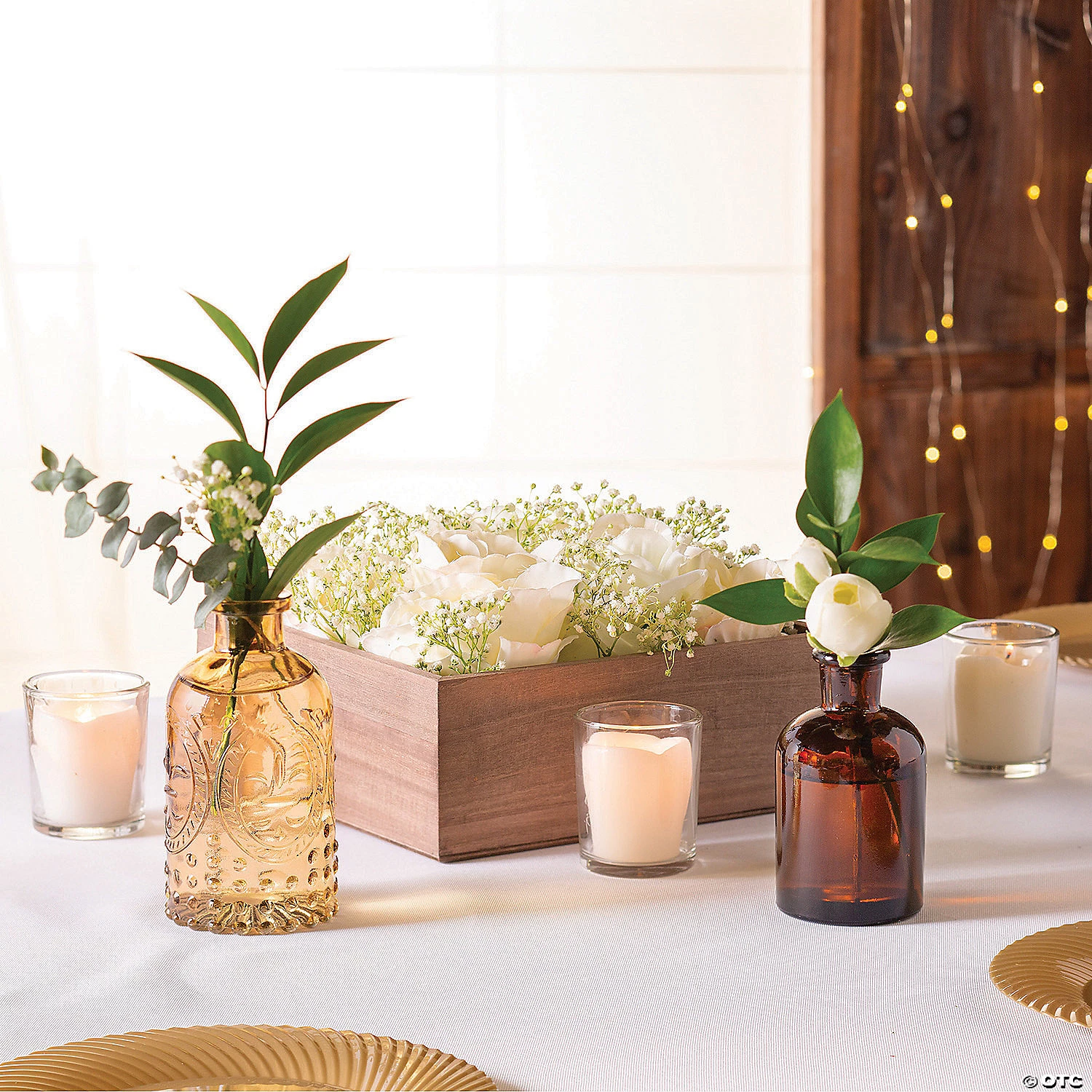 Small Amber Glass Bud Vases - 6 Pc. 4 Small Amber Glass Bud Vases - 6 Pc. - Image 2