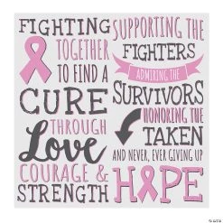 Small Pink Ribbon Selfie Station Backdrop