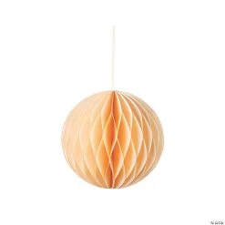 Small Reusable Cream Decadent Glitter Honeycomb Paper Ball Decoration