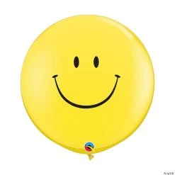 Smile Face 36" Latex Balloons - 2 Pc.