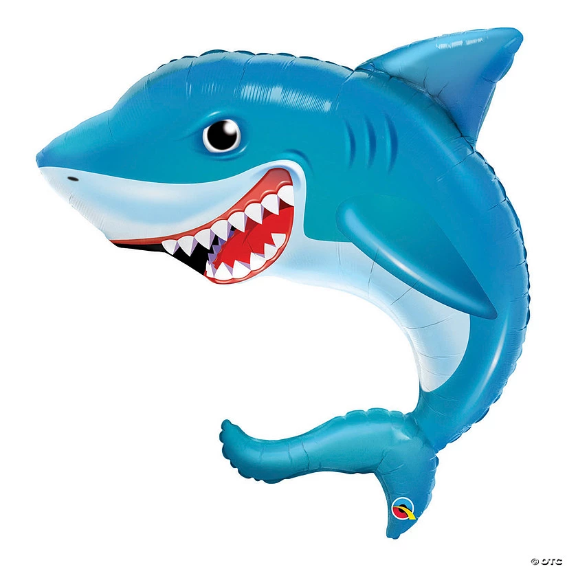 Smilin’ Shark-Shaped 36" Mylar Balloon 3 Smilin’ Shark-Shaped 36" Mylar Balloon