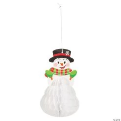 Snowman Honeycomb Centerpieces - 4 Pc.